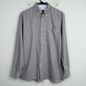 Hickey Freeman Shirt Mens‎ M Long Sleeve Plaid Button Preppy Business Career